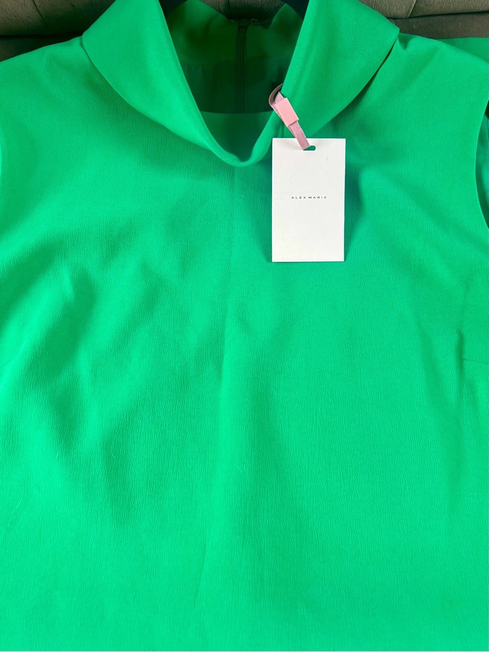 Alex Marie Emerald Green Sleeveless Shift Dress - Picture 9 of 10